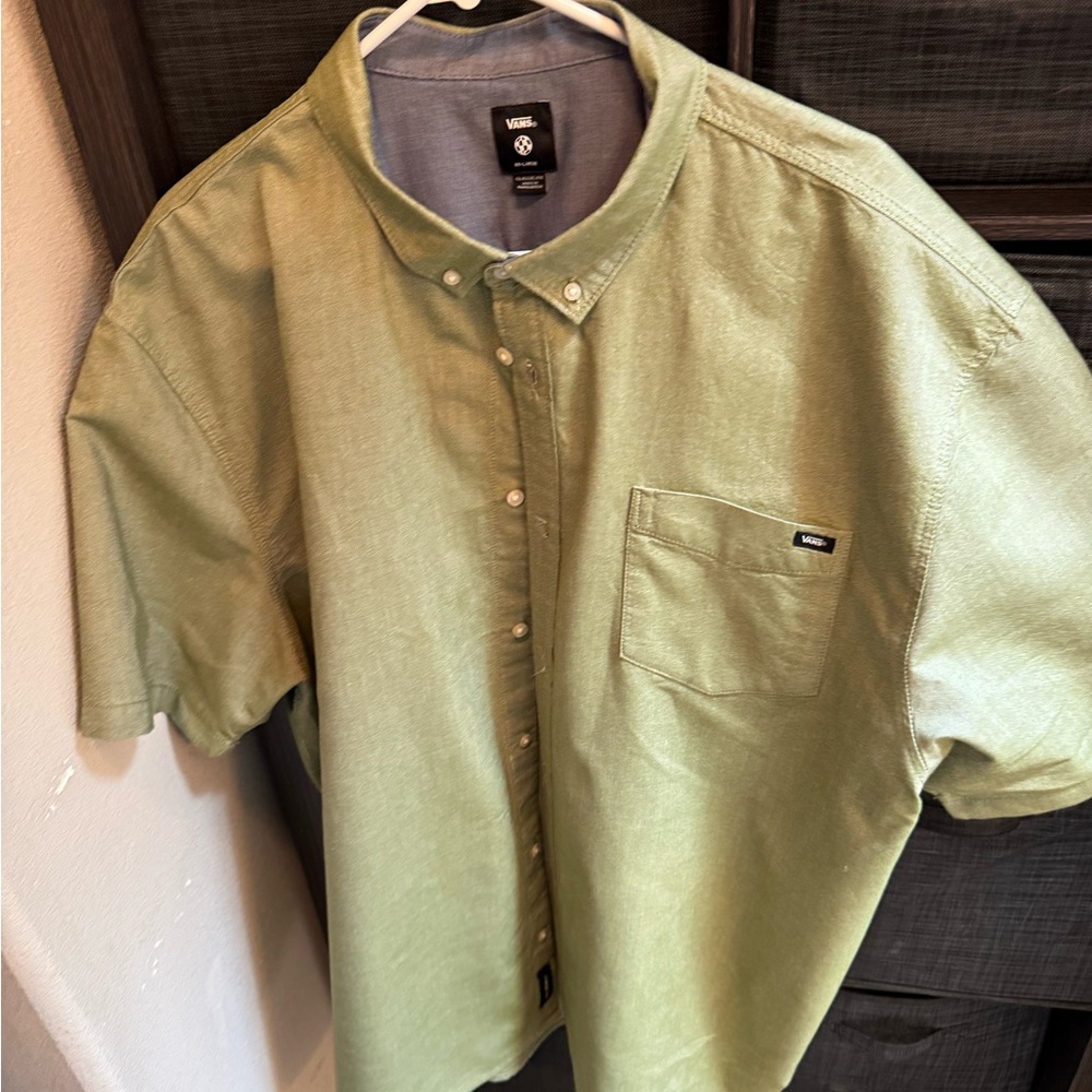 Vans Men's Green Short Sleeve Shirt